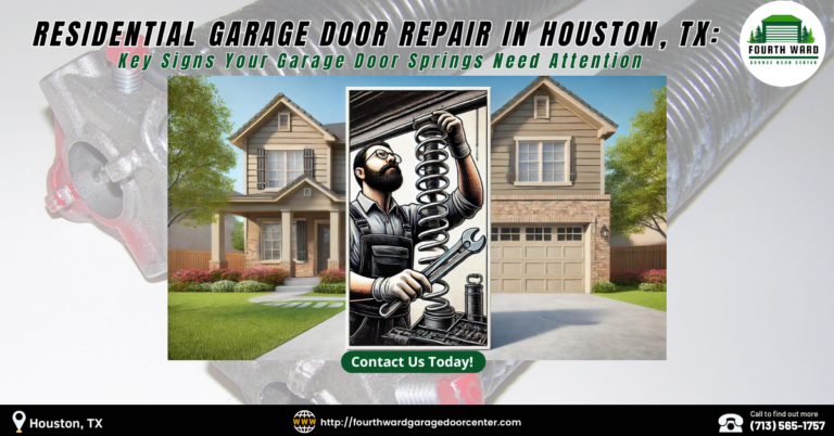 Residential Garage Door Repair in Houston, TX: Key Signs Your Garage Door Springs Need Attention